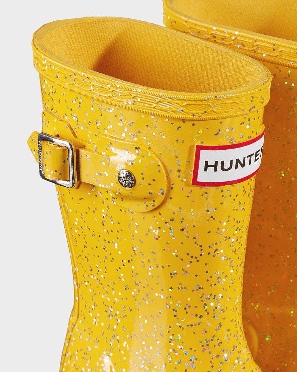 Kids Rain Boots - Hunter Original Little Giant Glitter (75HXCQMUI) - Yellow
